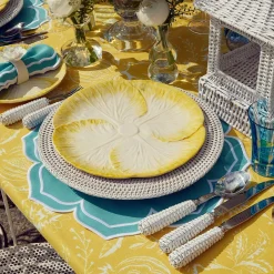 Best Mrs. Alice Yellow Capri Lettuce Dinner & Starter Plates (Set Of 8)