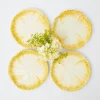 New Mrs. Alice Yellow Capri Lettuce Starter Plates (Set Of 4)