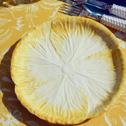 New Mrs. Alice Yellow Capri Lettuce Starter Plates (Set Of 4)