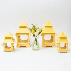 New Mrs. Alice Yellow Pagoda Lantern Set