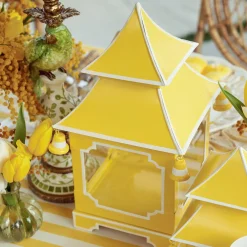 New Mrs. Alice Yellow Pagoda Lantern Set