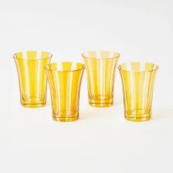 Outlet Mrs. Alice Yellow Positano Glasses (Set Of 4)